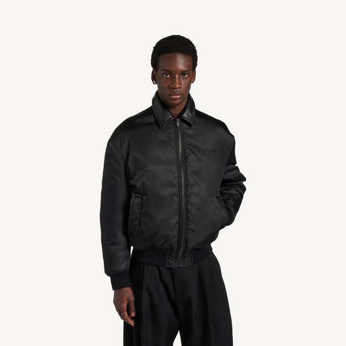 Bomber Cocoon pour Homme en Noir - Homme | Balenciaga Belgique FR - Image 1