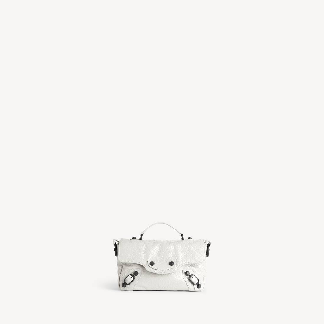 Women's Le City Flap Bag Nano in Optic White | Balenciaga Ireland EN - Image 4