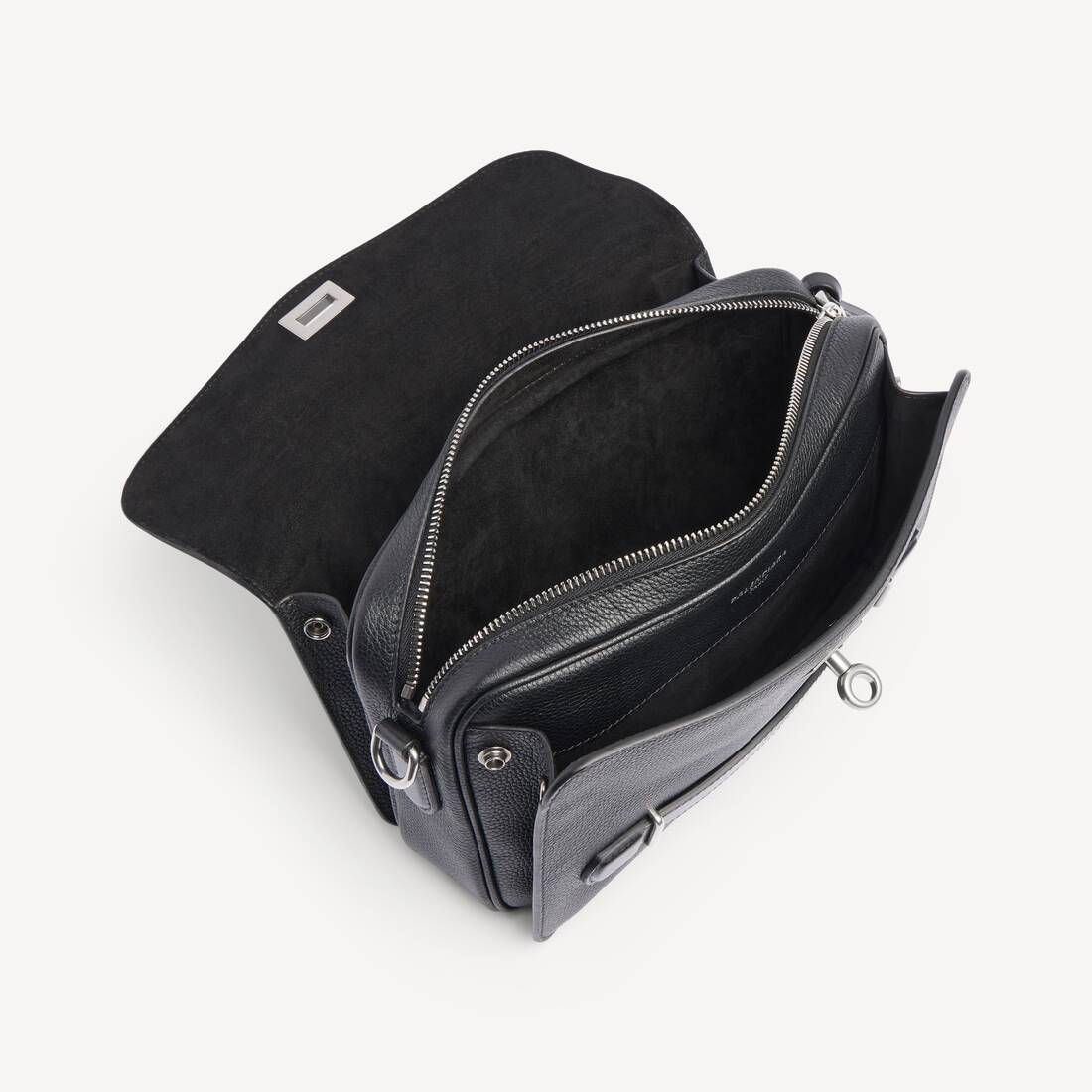 Men's Le 7 Cube Messenger Bag Small in Black | Balenciaga United Kingdom EN - Image 4