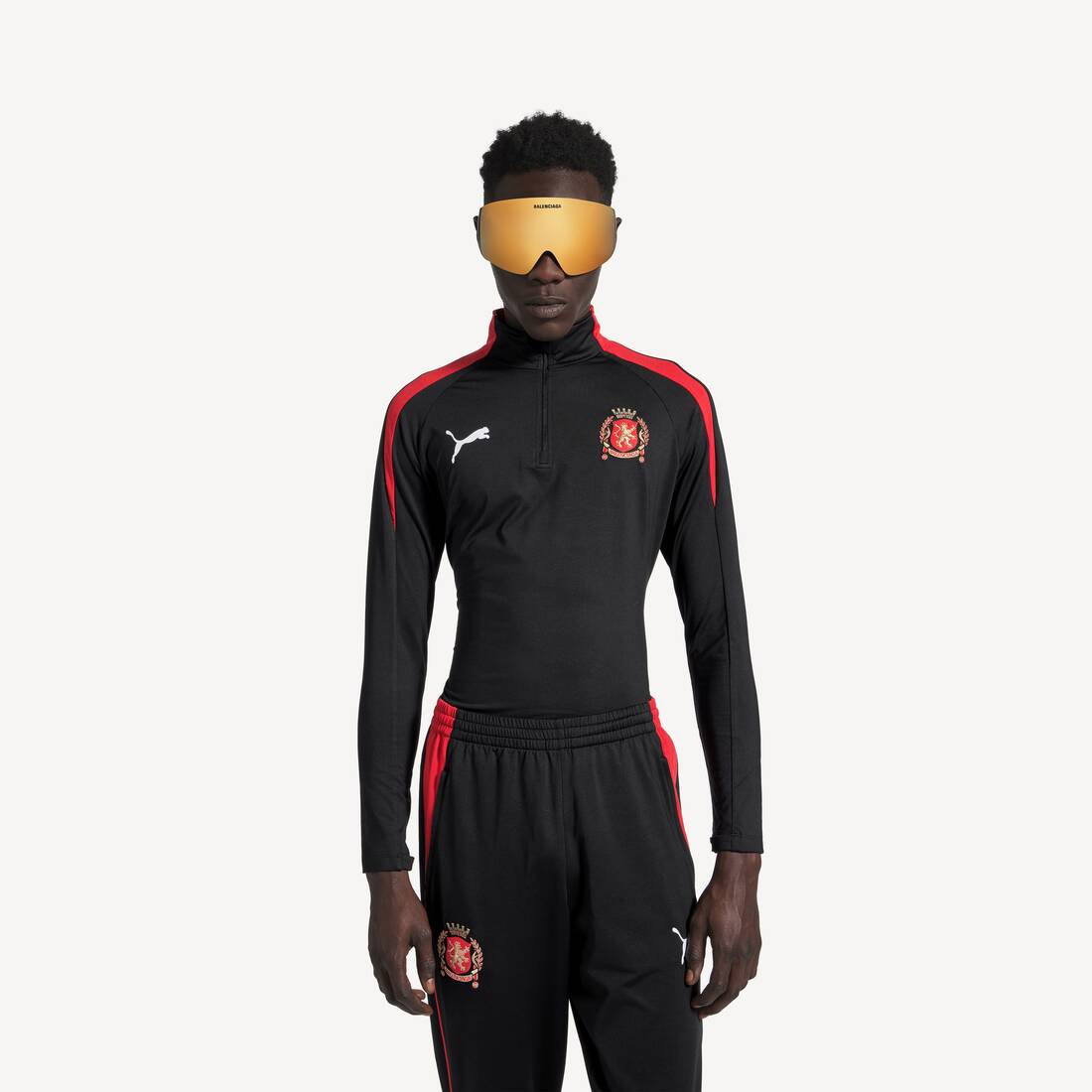 Balenciaga I Puma Half-zip Top in Black/red | Balenciaga Sweden EN - Image 5