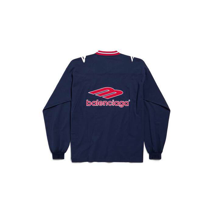 3b football long sleeve v-neck t-shirt
