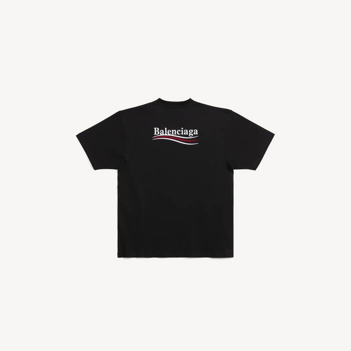Ela's Camiseta Political Campaign Large Fit em Preto/branco - Ela | Balenciaga Brasil PT - Image 2