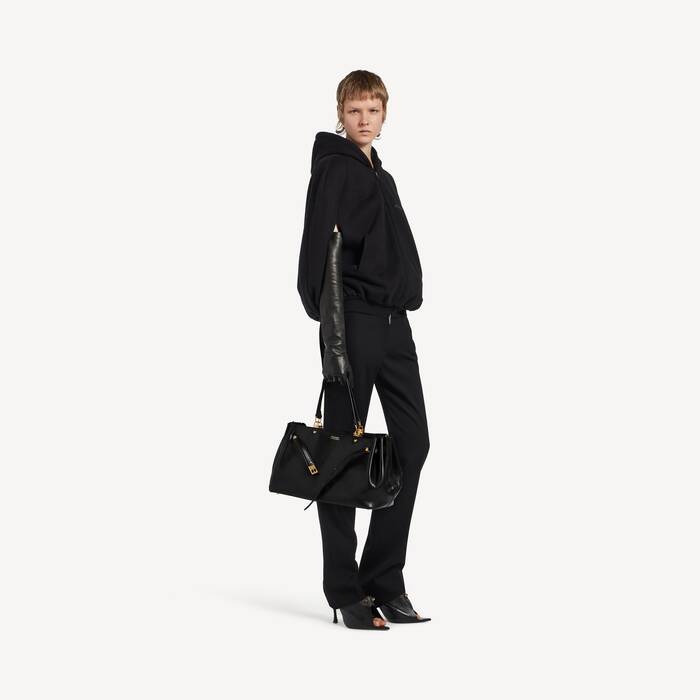 Women's Fan Carry All Bag Medium in Black - Women | Balenciaga Canada EN - Image 3