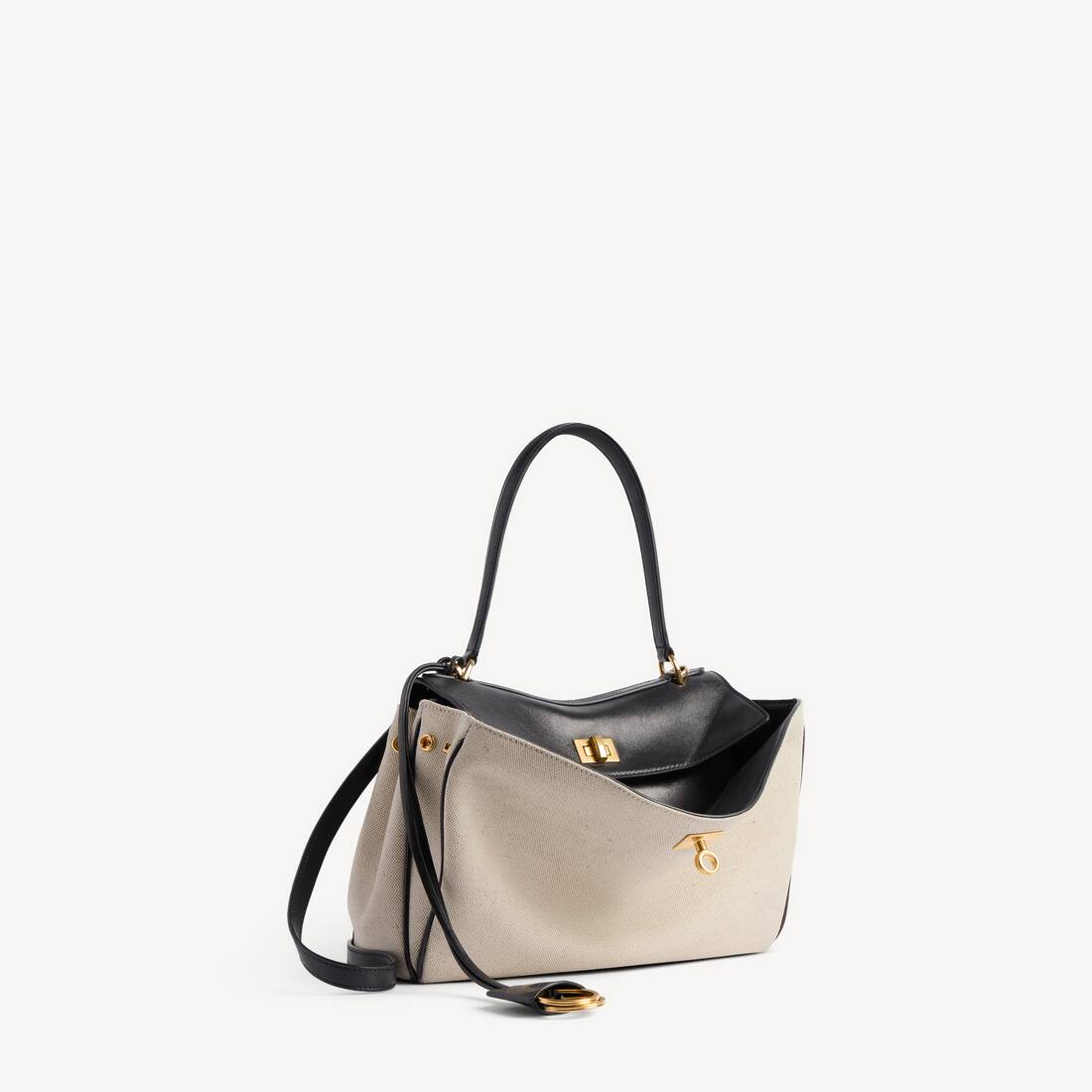 Women's Rodeo Handbag Small in Beige/black | Balenciaga Netherlands EN - Image 2