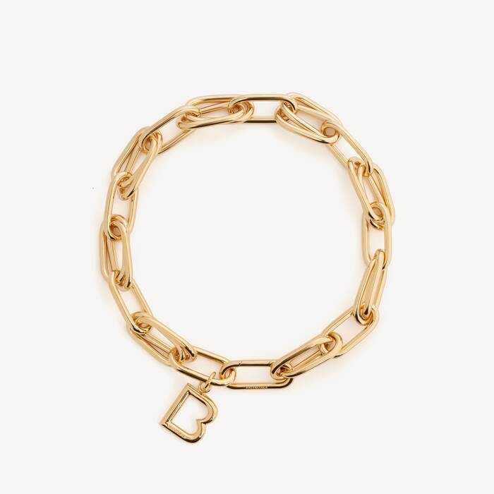 B Link Halskette f&uuml;r Damen in Goldgl&auml;nzend - Damen | Balenciaga Deutschland DE - Image 1