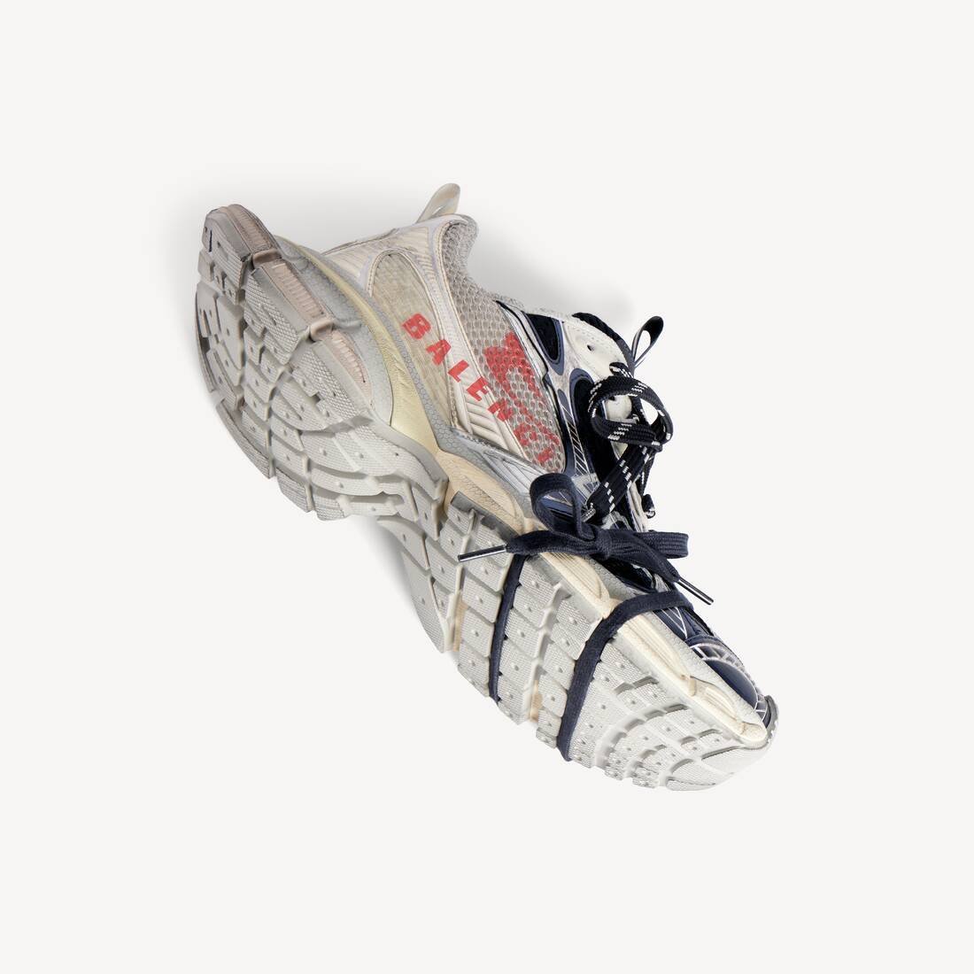 エッグシェル/レッド/ネイビー の メンズ 3xl Split Logo スニーカー | Balenciaga 日本 JA - Image 4