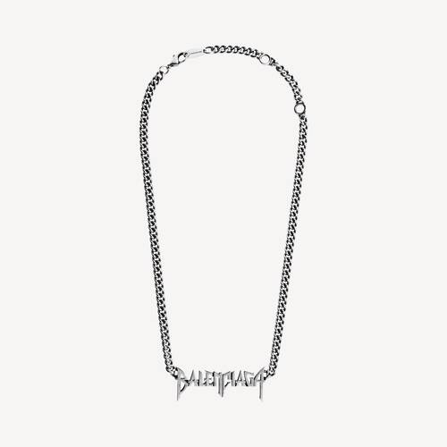 typo metal necklace 