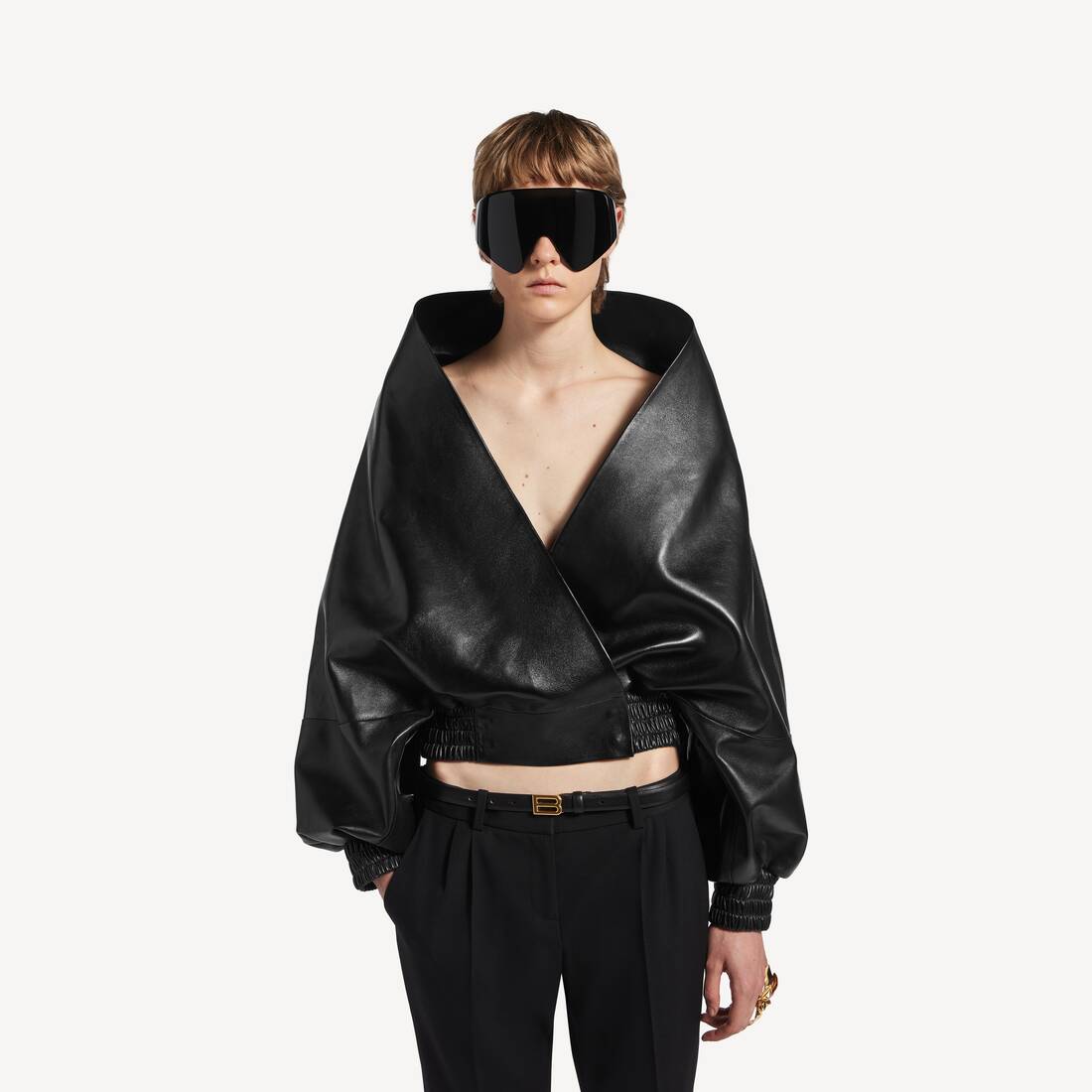 Women's Wrap Jacket in Black | Balenciaga Hungary EN - Image 5