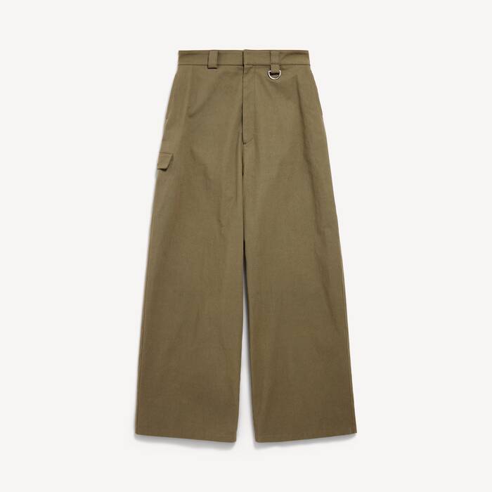 Men's Loose Fit Workwear Pants in Khaki - Men | Balenciaga Canada EN - Image 2