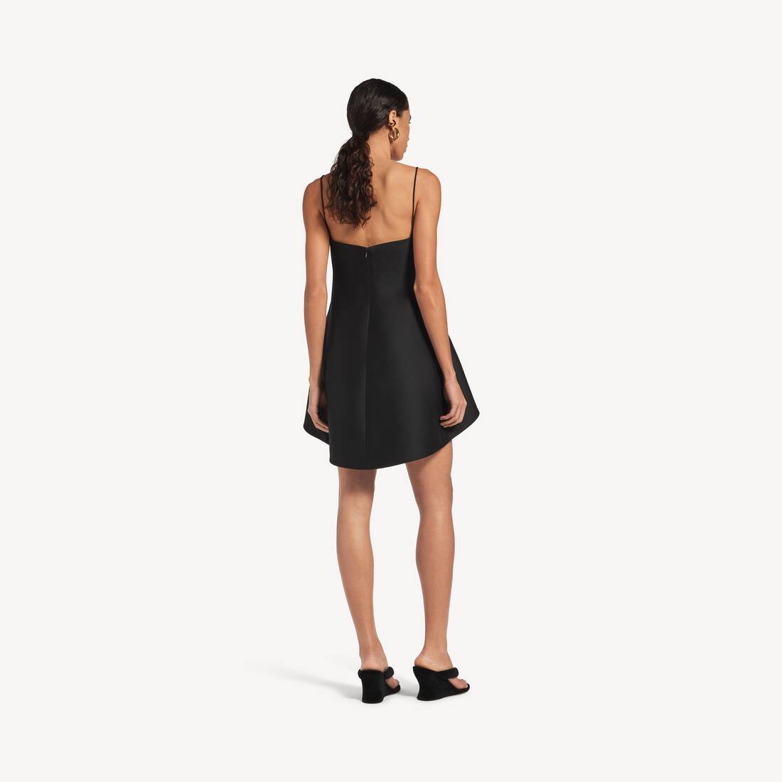 Babydoll Tr&auml;gerkleid f&uuml;r Damen in Schwarz | Balenciaga Deutschland DE - Image 4