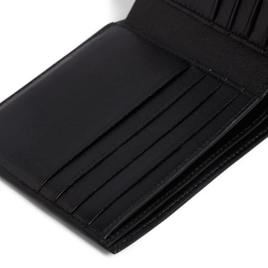 Men's Tape Type Square Folded Wallet in Black/red