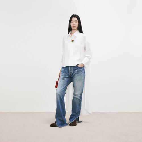 distressed patched jeans