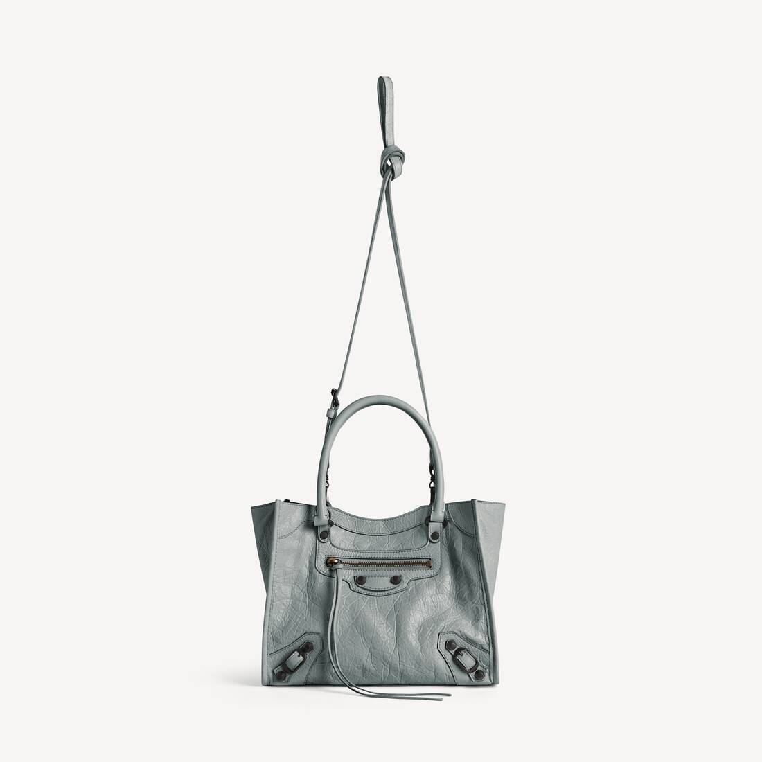 Women's Le City Tote Bag Mini in Blue Grey | Balenciaga United Kingdom EN - Image 4