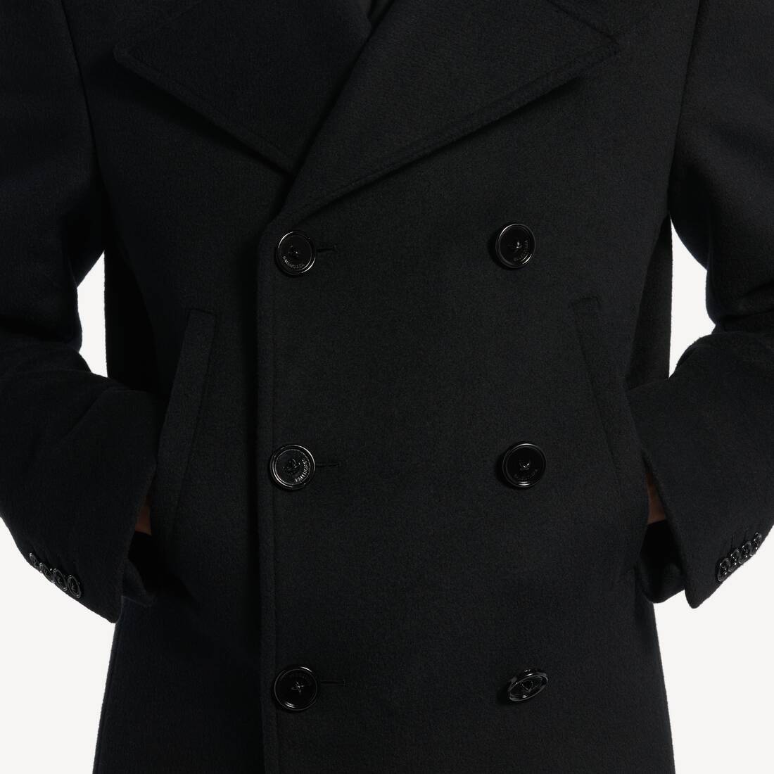 Cappotto Lungo Double Face da Uomo in Nero | Balenciaga Italia IT - Image 6