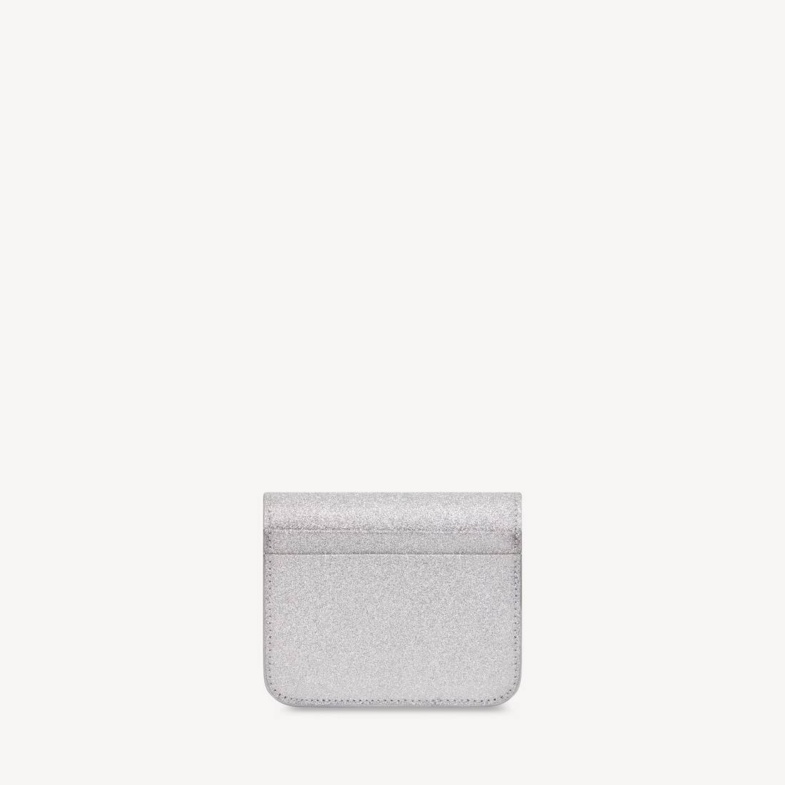 Women's Cash Flap Coin And Card Holder Sparkling Fabric in Silver | Balenciaga Netherlands EN - Image 2