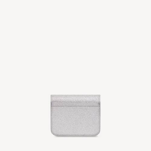 cash flap coin and card holder sparkling fabric