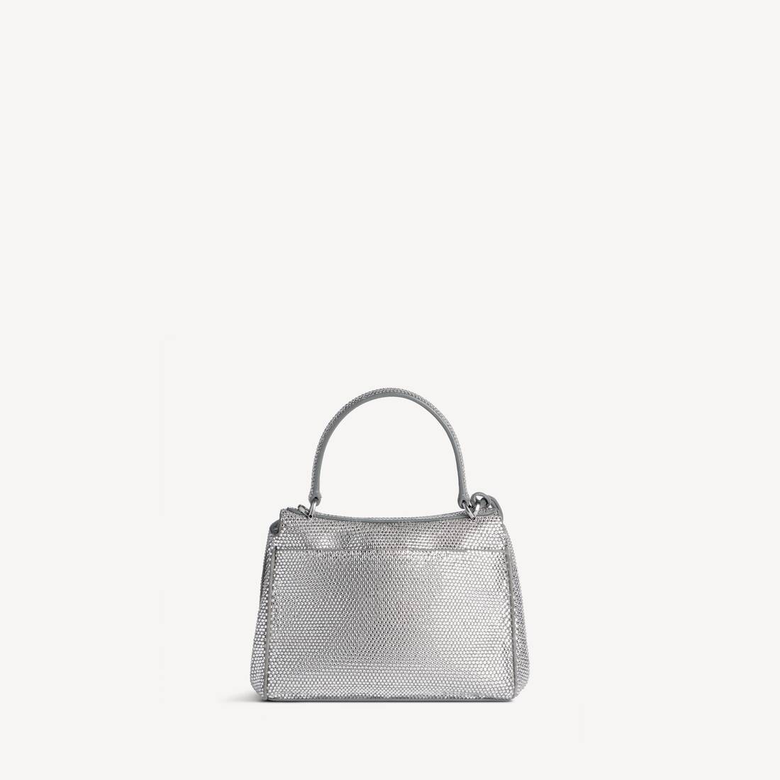 Women's Rodeo Handbag Mini With Rhinestones in Smoke Grey | Balenciaga Brazil EN - Image 3