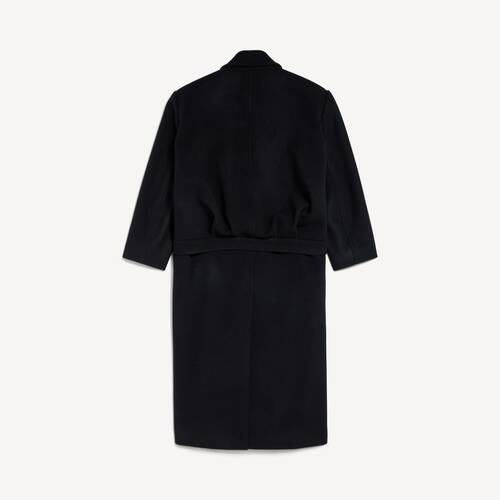 long double-faced cocoon coat