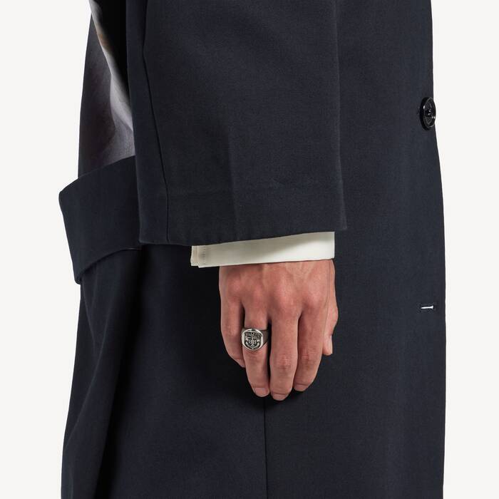 Anillo De Sello Anchor Crest  para Hombre en Plateado Antiguo - Hombre | Balenciaga Espa&ntilde;a ES - Image 2