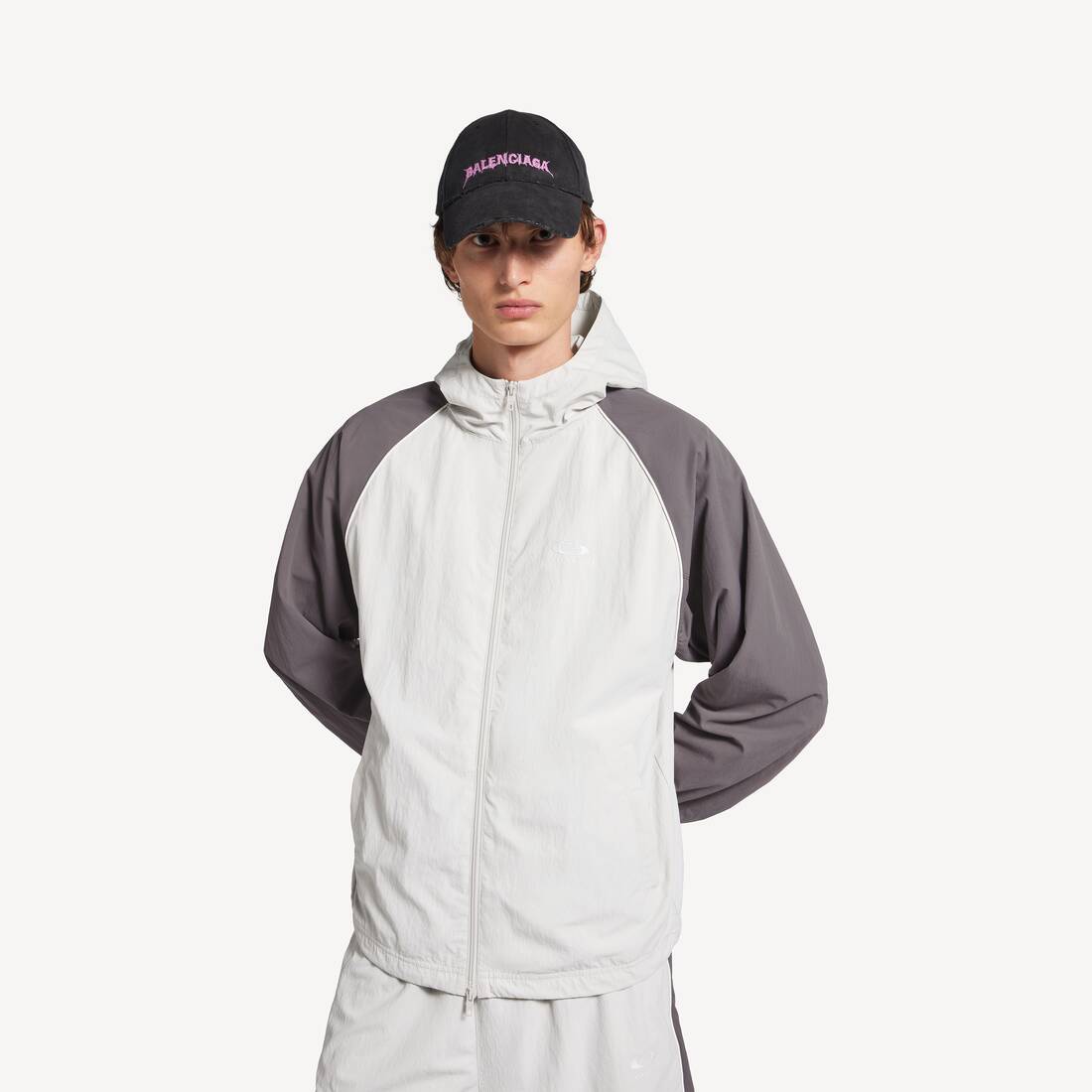 Men's Technical Tracksuit Jacket in Light Grey | Balenciaga United States EN - Image 5