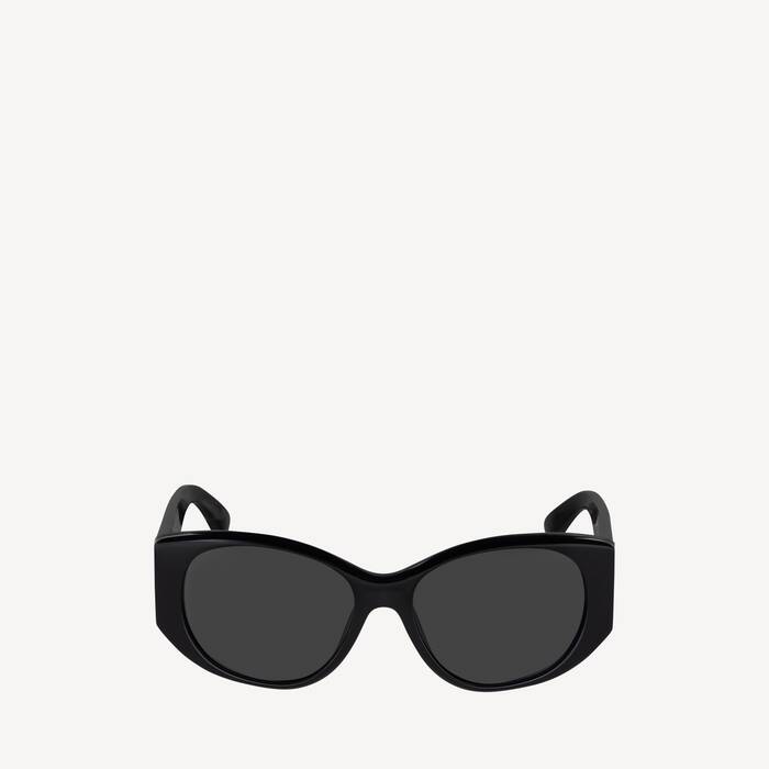 Occhiali Da Sole Nano Round da Donna in Nero - Donna | Balenciaga Italia IT - Image 1