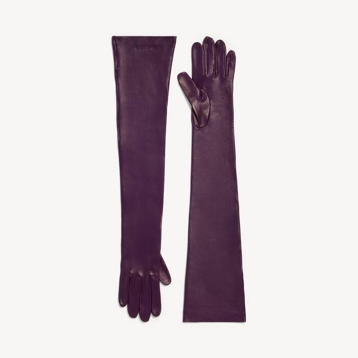 Women's Long Gloves in Purple - Women | Balenciaga United States EN - Image 1