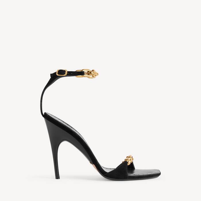 Sandalo Duchesse da Donna in Nero - Donna | Balenciaga Italia IT - Image 1