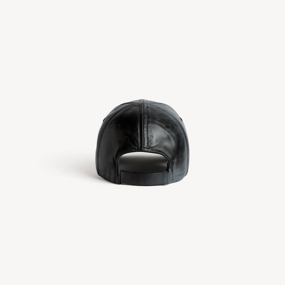 Men's Leather Cap in Black | Balenciaga United States EN - Image 4