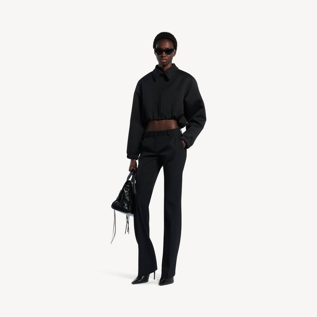 ブラック の ウィメンズ クロップド Blouson | Balenciaga 日本 JA - Image 3