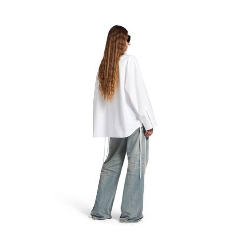 レースアップ シャツ