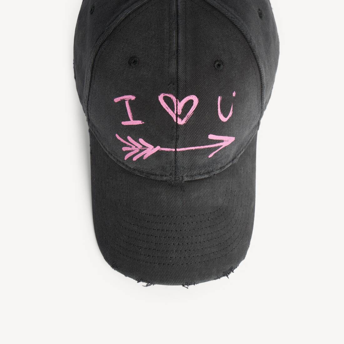 Men's I<3 U Cap in Black | Balenciaga United States EN - Image 2