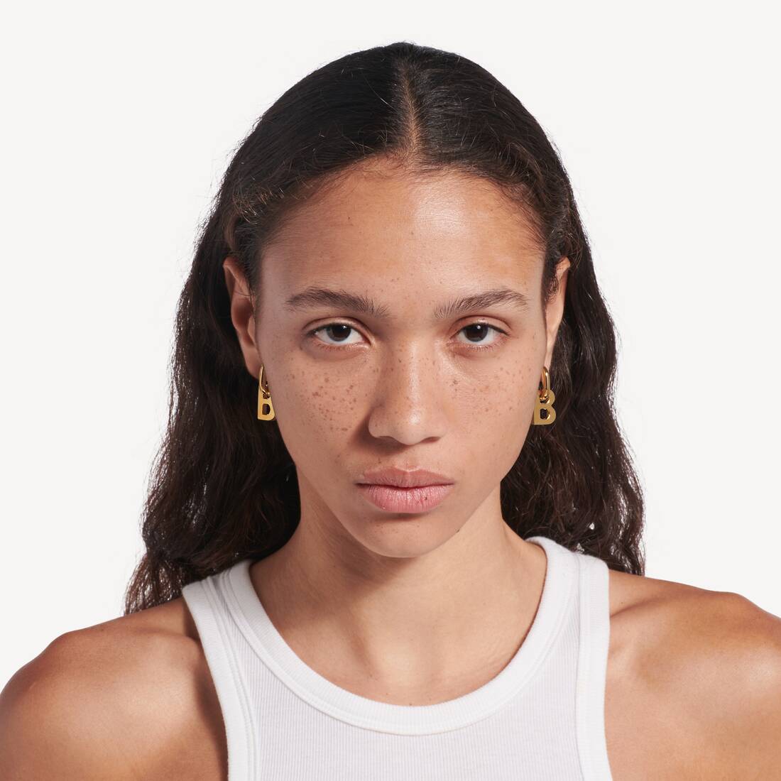 Pendientes Xs B Chain para Mujer en Oro | Balenciaga M&eacute;xico ES - Image 5