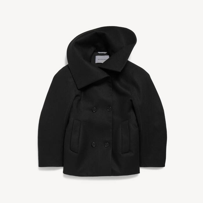 high collar peacoat