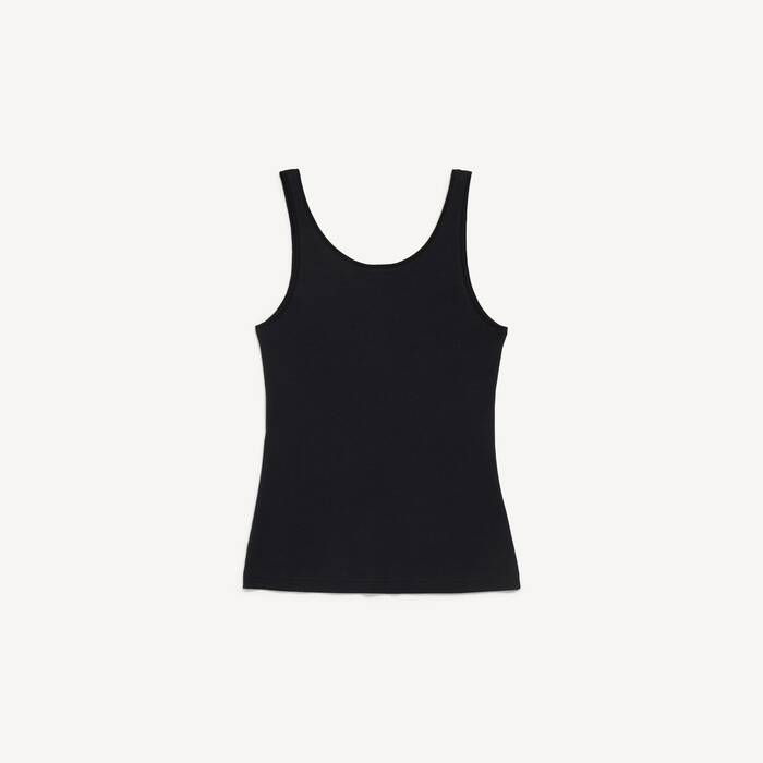 Women's V-neck Tank Top in Black - Women | Balenciaga United Kingdom EN - Image 2
