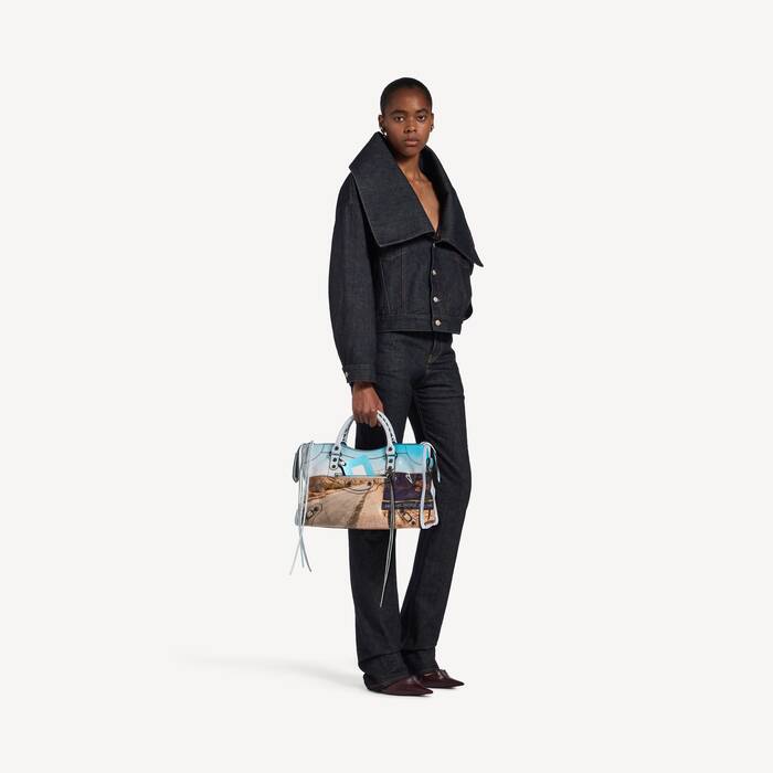 Women's Le City Bag Medium in Blue - Women | Balenciaga United States EN - Image 3