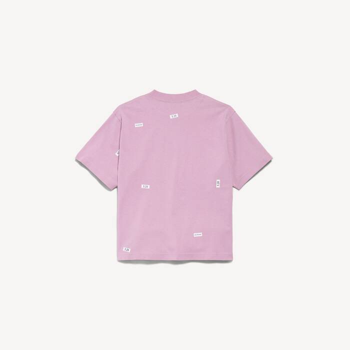 Camiseta 520 Stickers Medium Fit para Mujer en Rosa Antiguo/blanco - Mujer | Balenciaga Espa&ntilde;a ES - Image 2