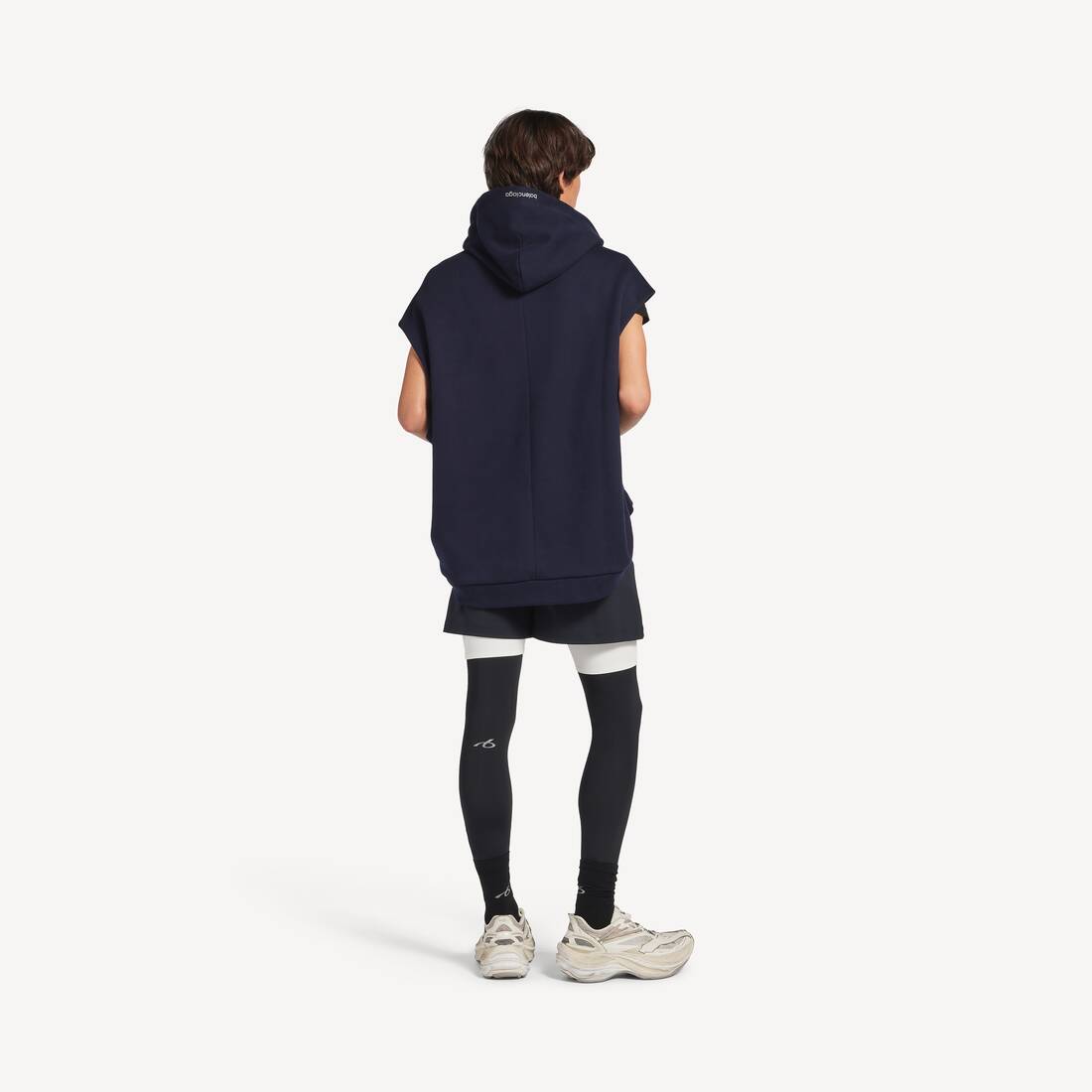 ネイビー/ホワイト の メンズ Techwear ショーツ | Balenciaga 日本 JA - Image 4