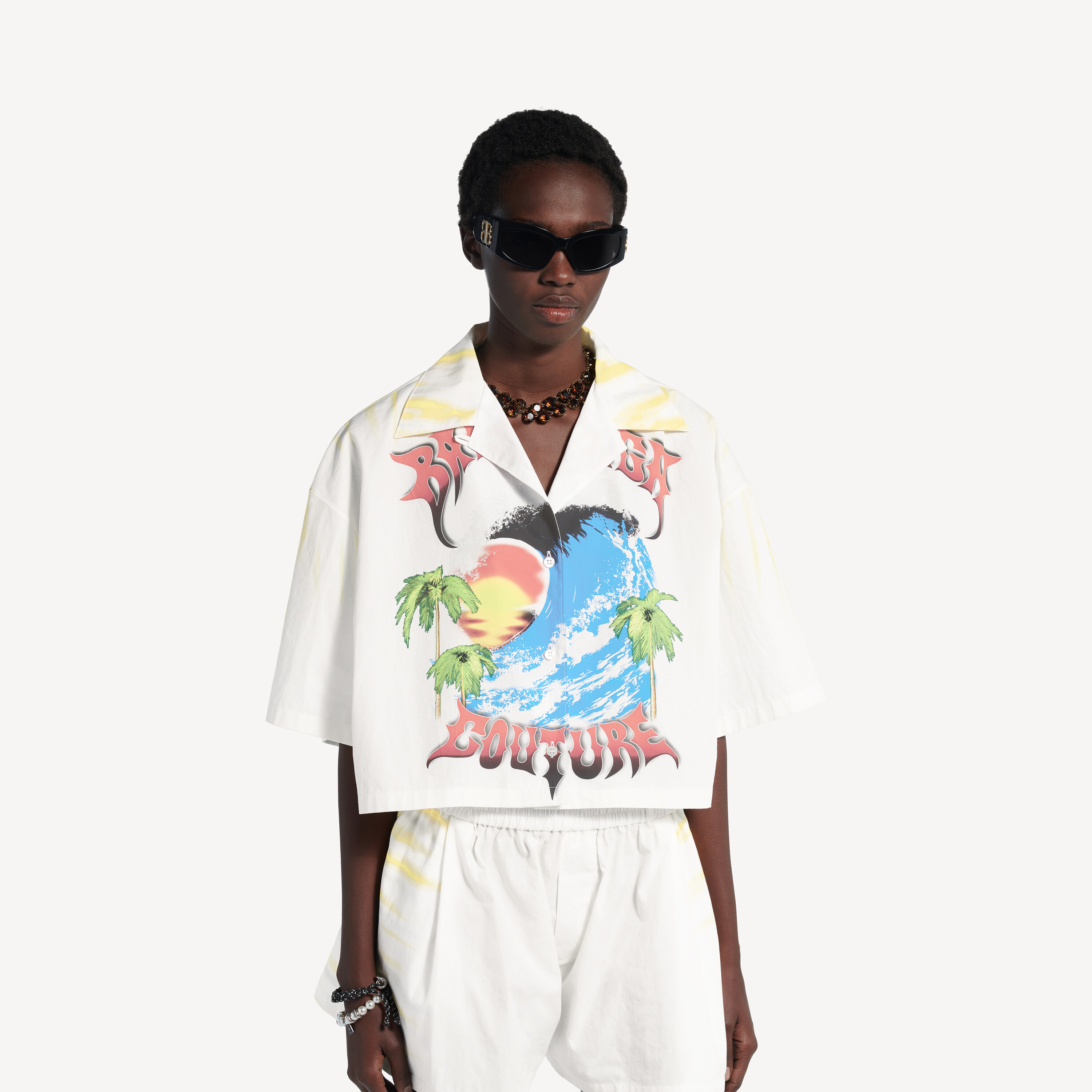 Balenciaga chemise de bowling extreme tie dye