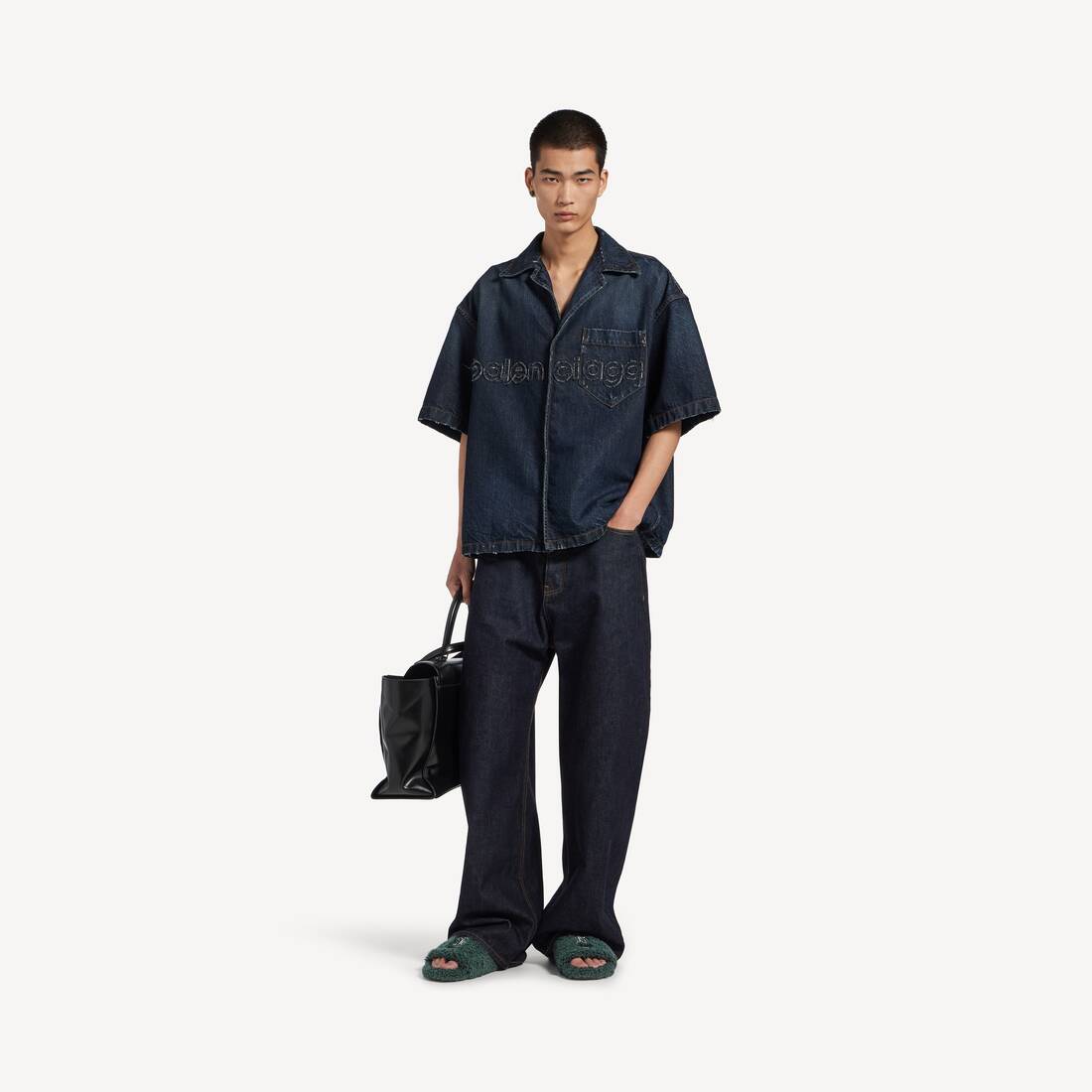 ボトル グリーン の メンズ Furry オープンミュール | Balenciaga 日本 JA - Image 6