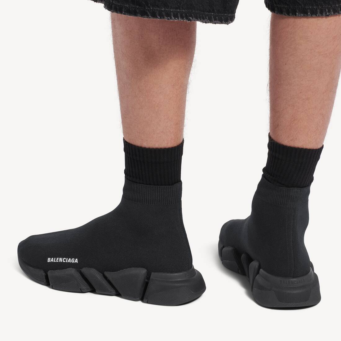 Men's Speed 2.0 Recycled Knit Sneaker in Black | Balenciaga United States EN - Image 8