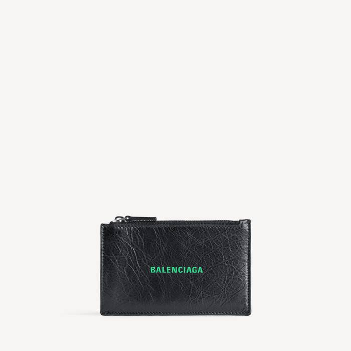 ブラック/グリーン の メンズ Cash ラージ ロング コイン&カード - メンズ | Balenciaga 日本 JA - Image 1