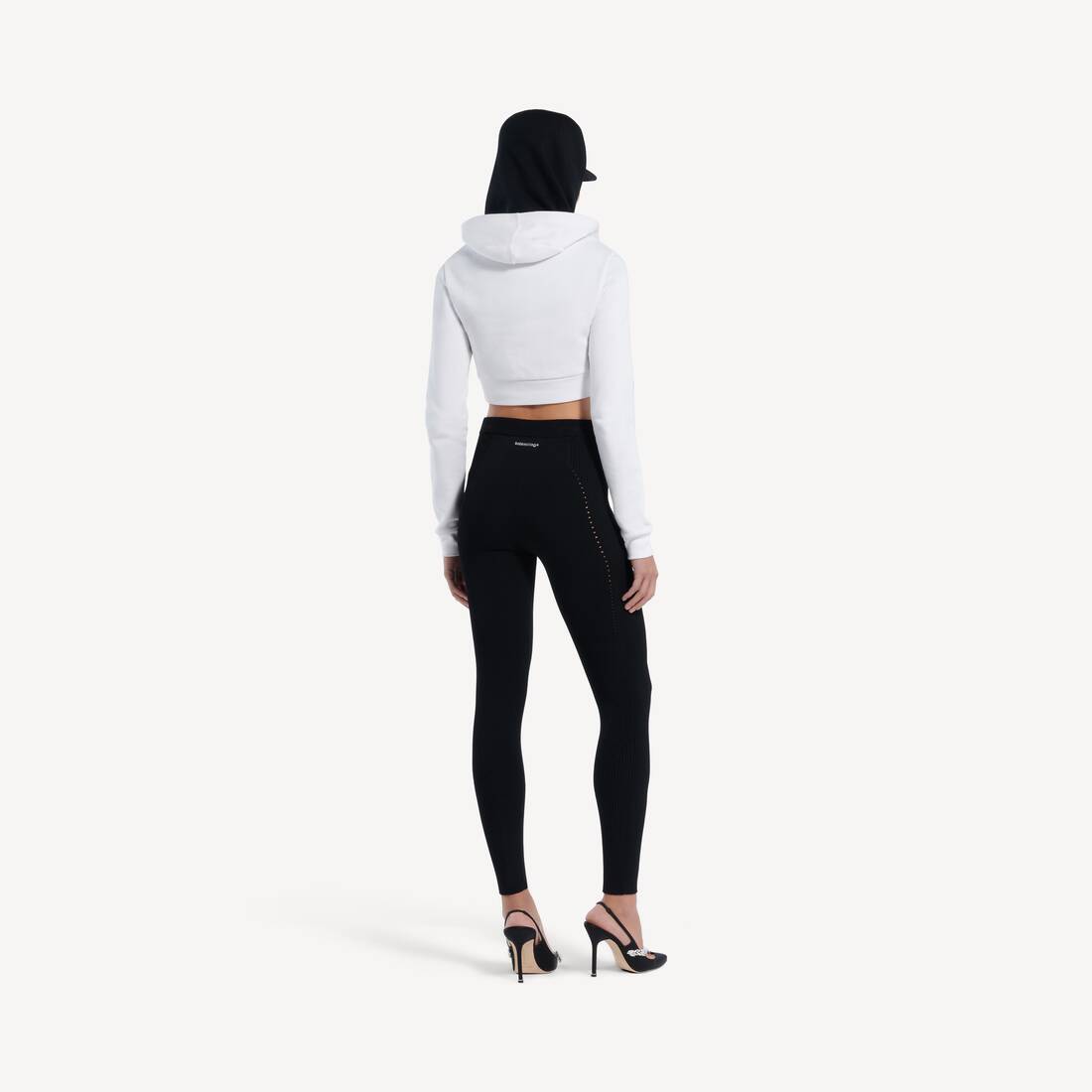 Sudadera Con Capucha Techwear Cocoon para Mujer en Blanco | Balenciaga Espa&ntilde;a ES - Image 4