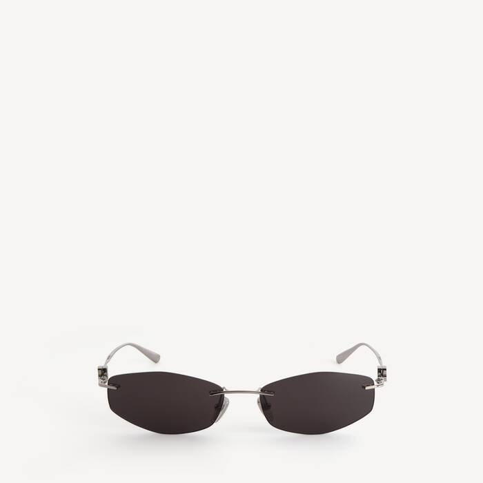 Women's Nano D-frame Sunglasses in Silver - Women | Balenciaga Netherlands EN - Image 1