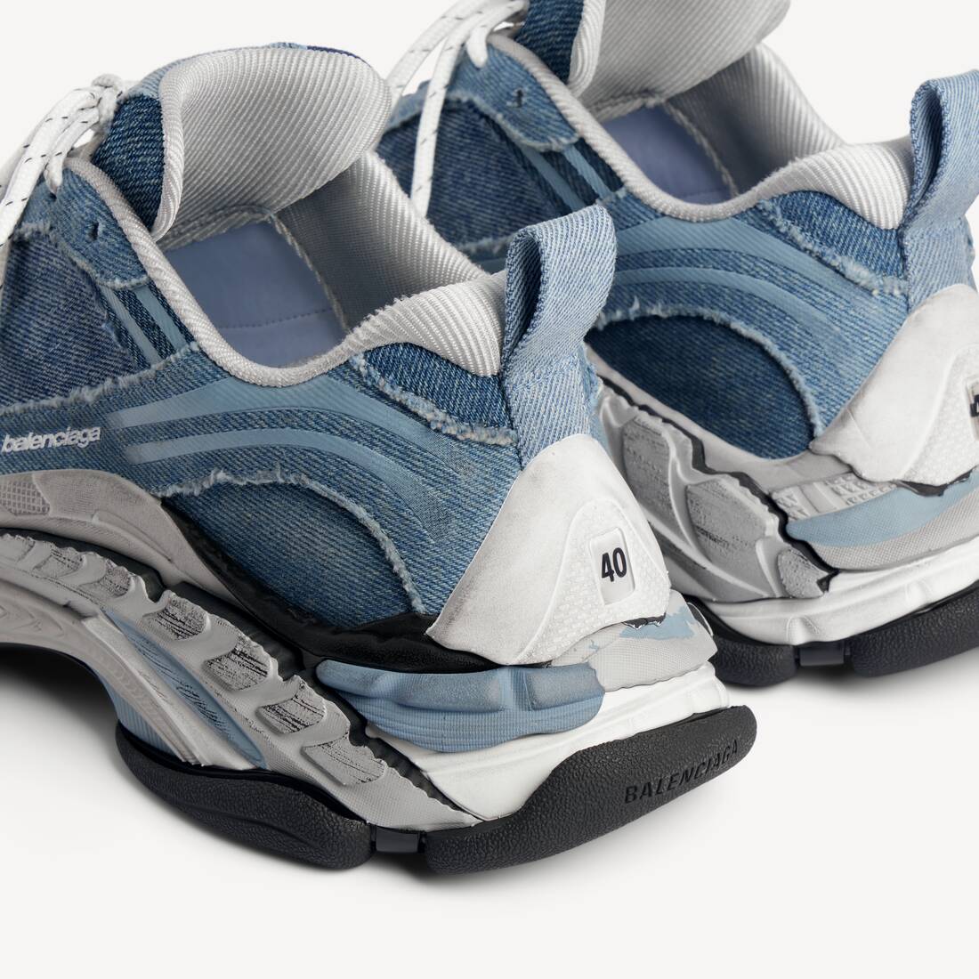 Men's Triple S.2 Denim Sneaker in Blue | Balenciaga Czech Republic EN - Image 3