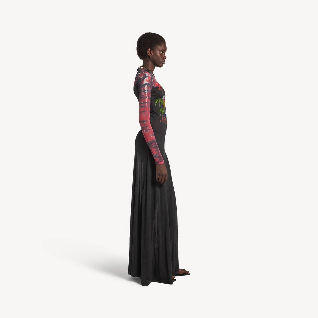 black tie dye maxi dress Flamingo Black Tie dye Maxi Dress