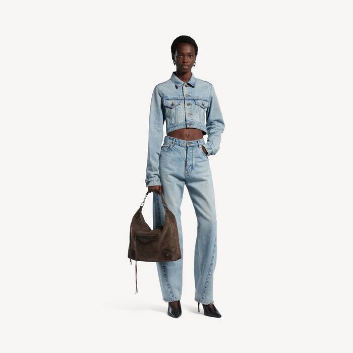 Women's Le City Hobo Bag Medium in Light Espresso - Women | Balenciaga Canada EN - Image 3