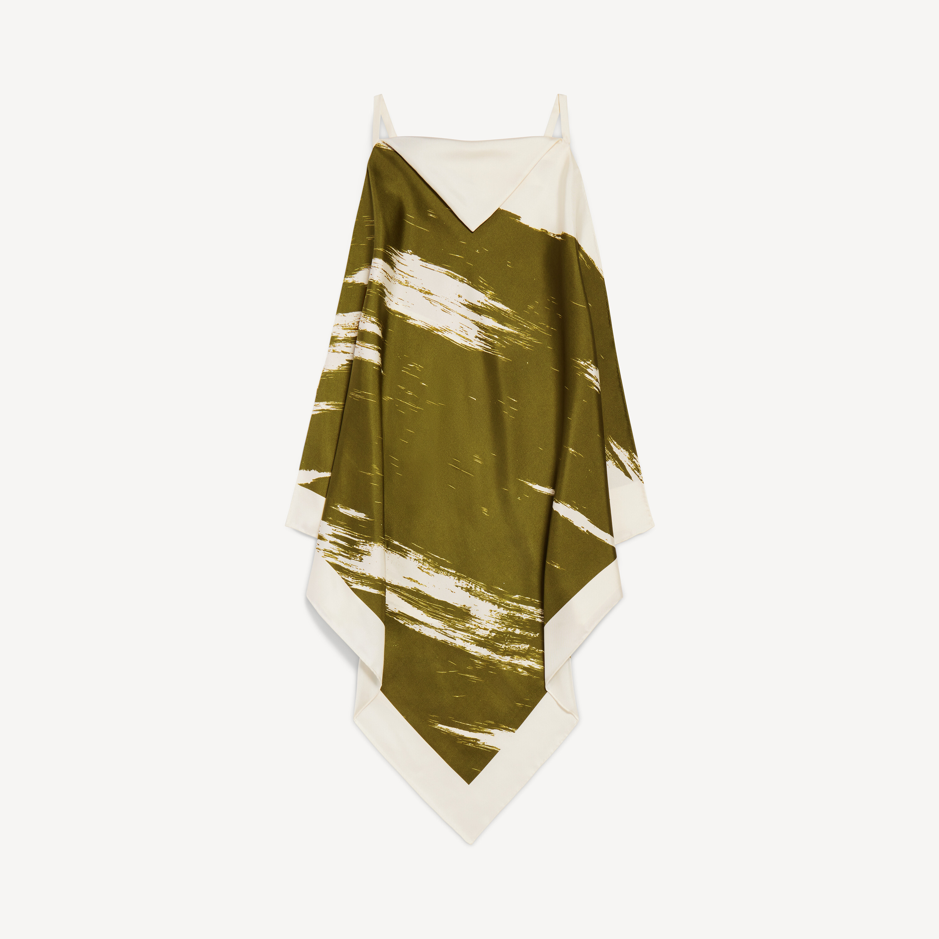 Women's Brush Scratch Scarf Top in Khaki