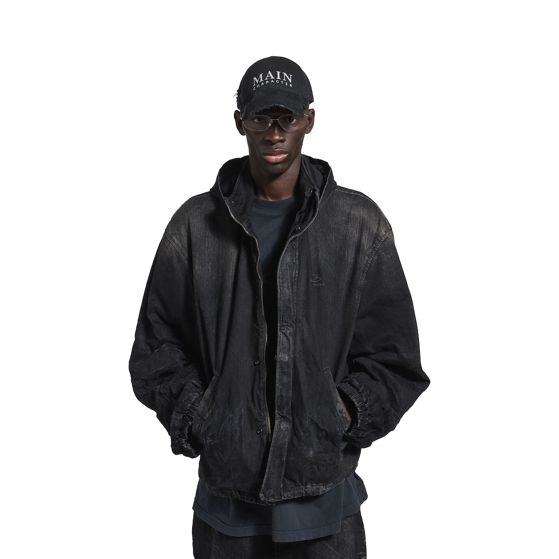 ブラック の メンズ フーデッド Workwear ジャケット