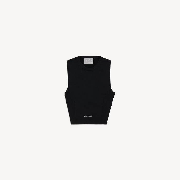 Techwear Crop-tanktop f&uuml;r Damen in Schwarz - Damen | Balenciaga Deutschland DE - Image 1