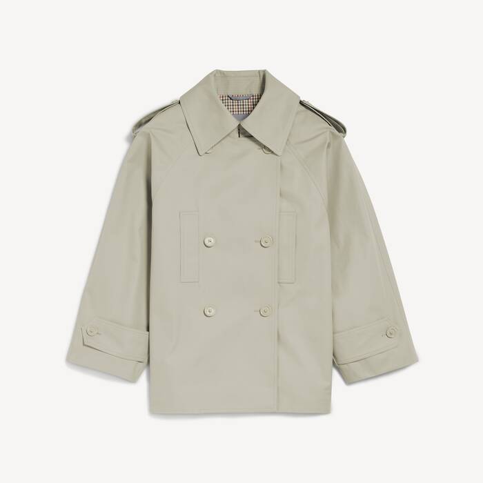 Women's Double-breasted Trenchcoat in Light Beige - Women | Balenciaga Denmark EN - Image 2